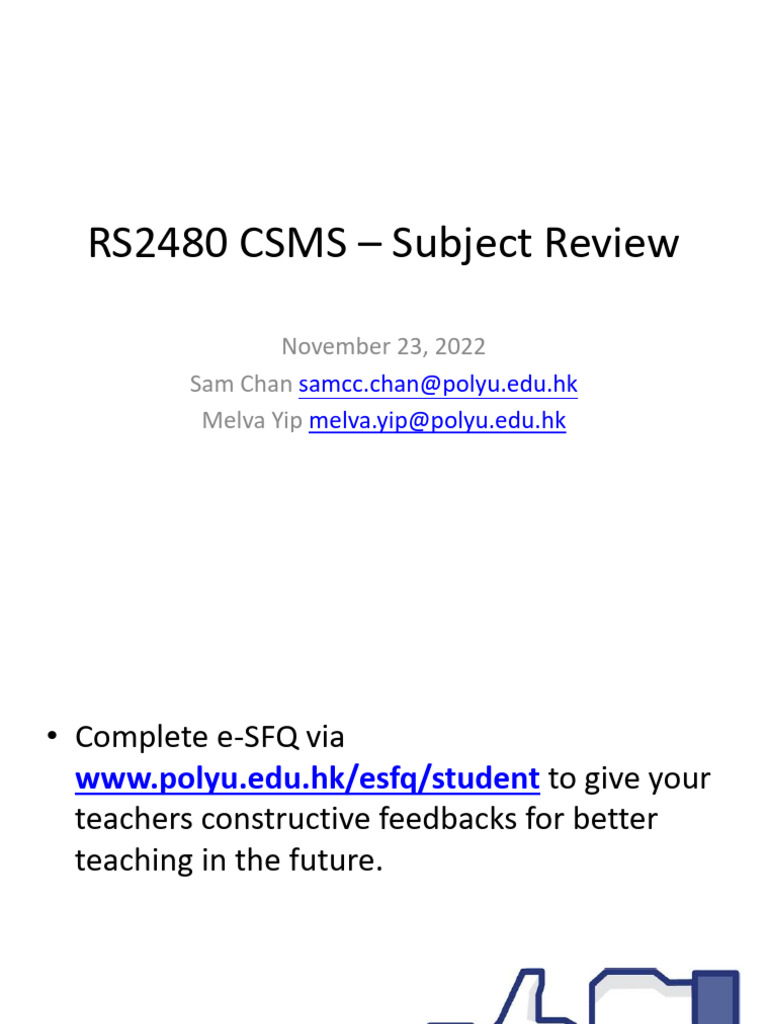 RS2480 Week13 Lec Subject Review | PDF | Pain | Shoulder