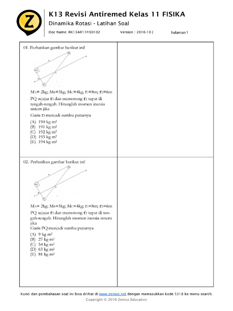 Dinamika Rotasi | PDF