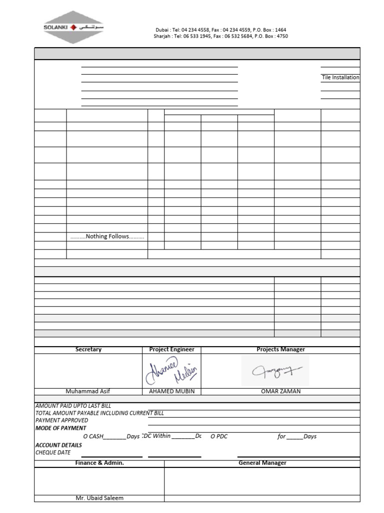 Wahat Al Nahrain Revised 203 | PDF | Payments | Invoice