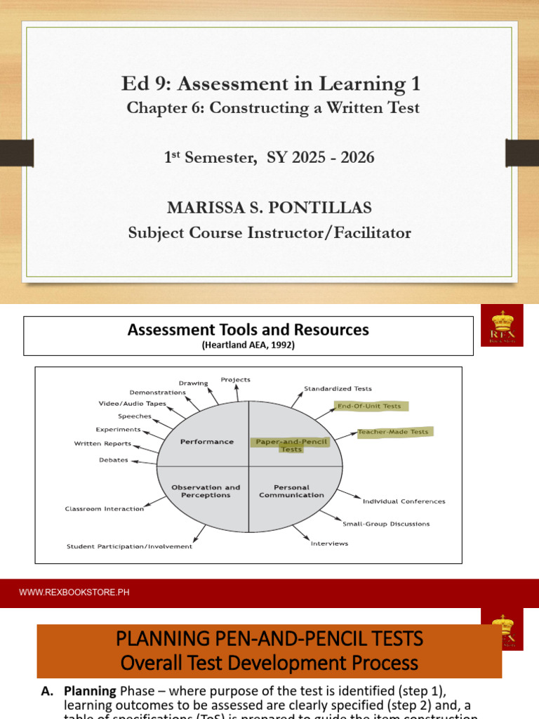 Synthesis - Construction of Test Items - Dec7 2025 | PDF | Multiple ...