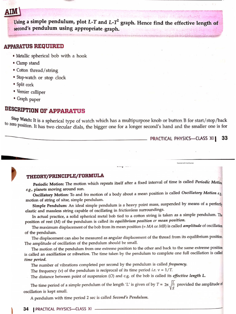 Xi Physics Practical 4 | PDF