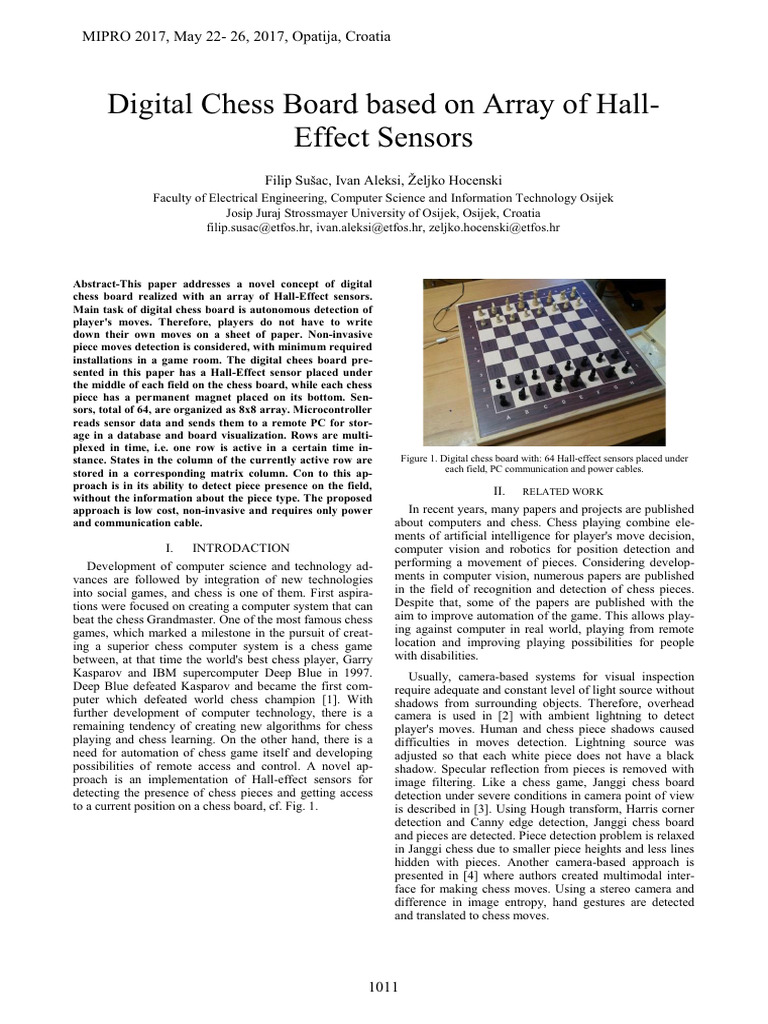 Digital Chess Board Based On Array of Hall-Effect Sensors | PDF | Chess ...