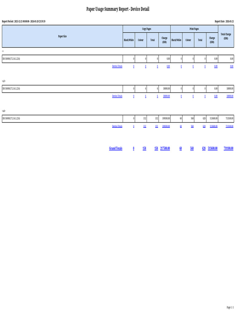 UsageSummaryByPaperSize_DeviceDetail | PDF | Printing