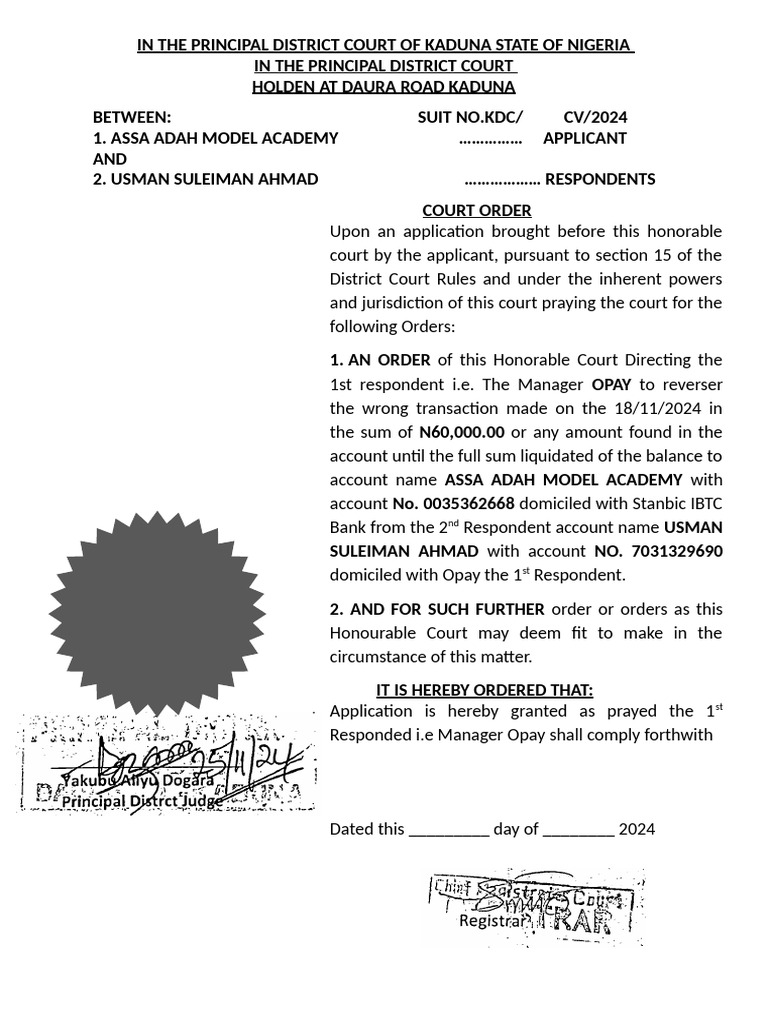 Court Order | PDF