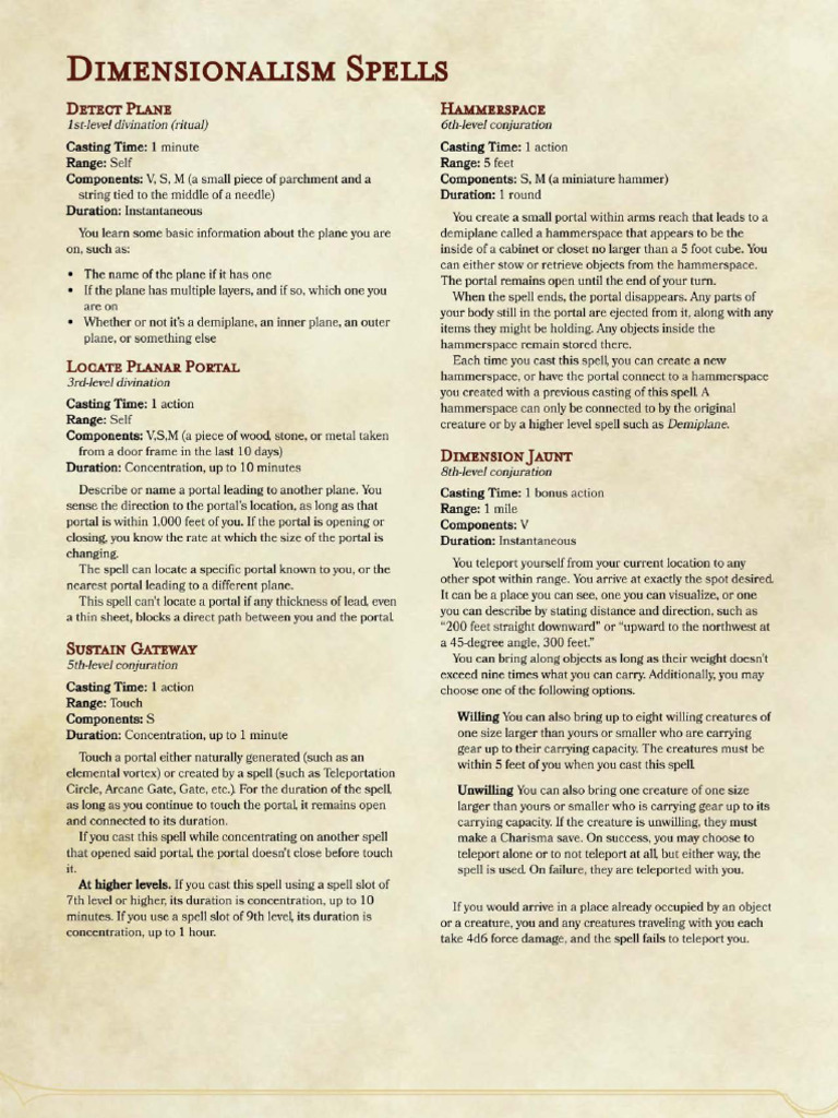 Dimensionalism Spells | PDF