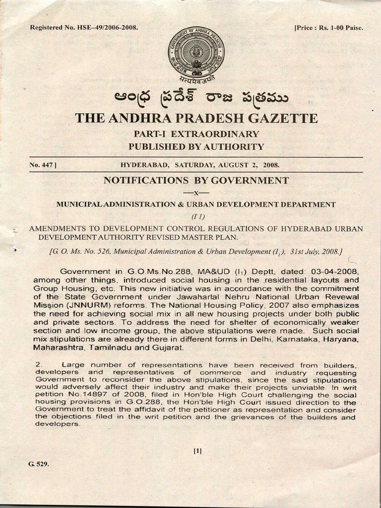 Gazette Notification No.447 of 2008 | PDF