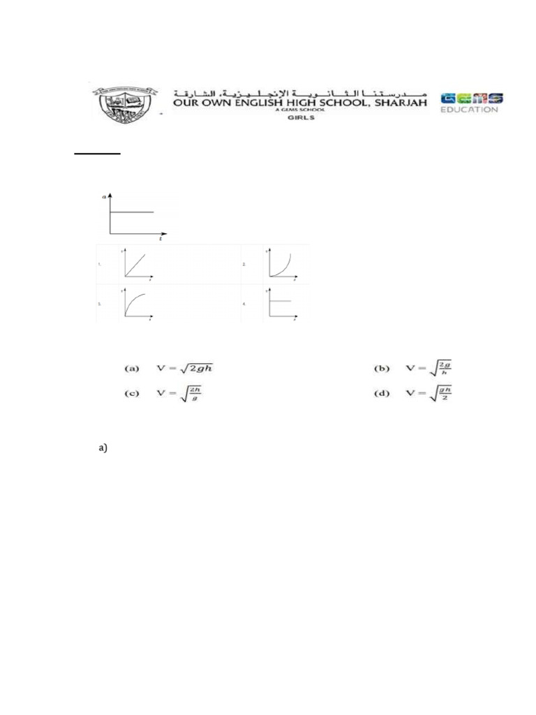 Motion Along Straight Line Worksheet | PDF | Acceleration | Velocity
