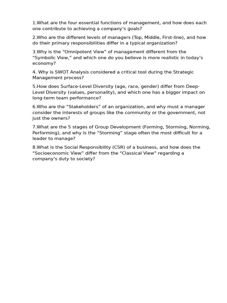 8 Questions | PDF