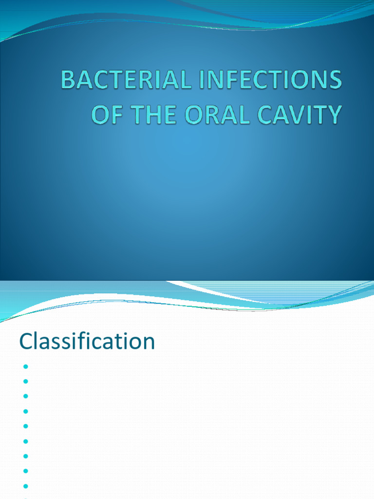 Bacterial Infections of the Oral Cavity | PDF | Tuberculosis | Leprosy