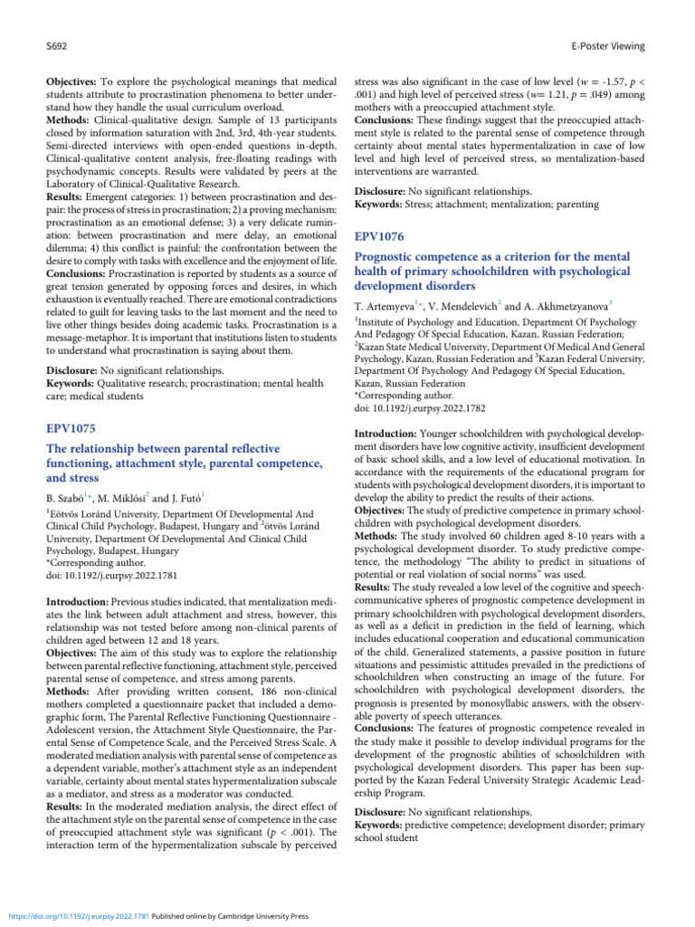 The Relationship Between Parental Reflective Funct | PDF | Behavioural ...
