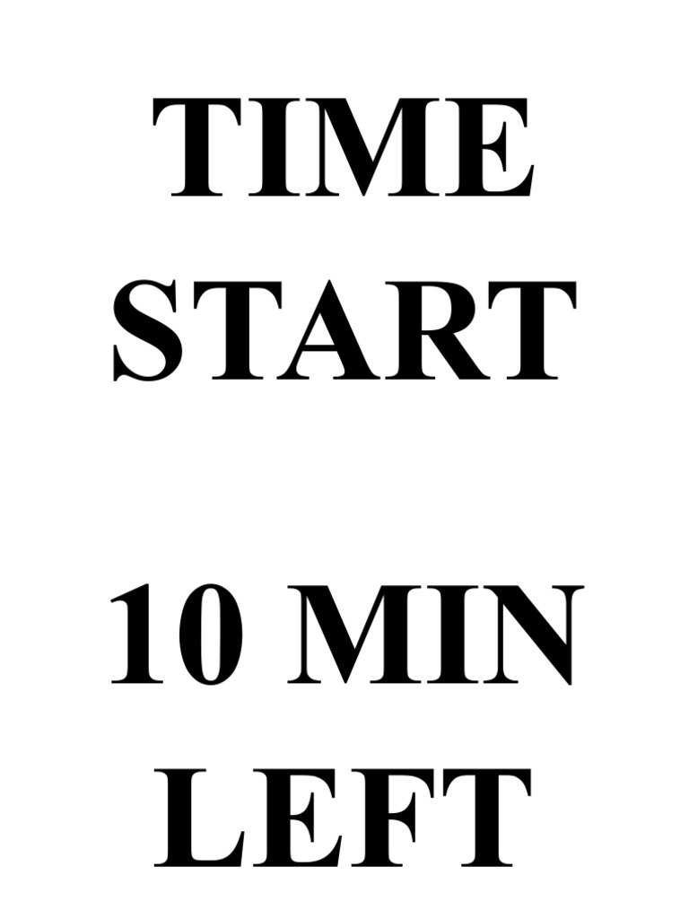 Time Placards | PDF