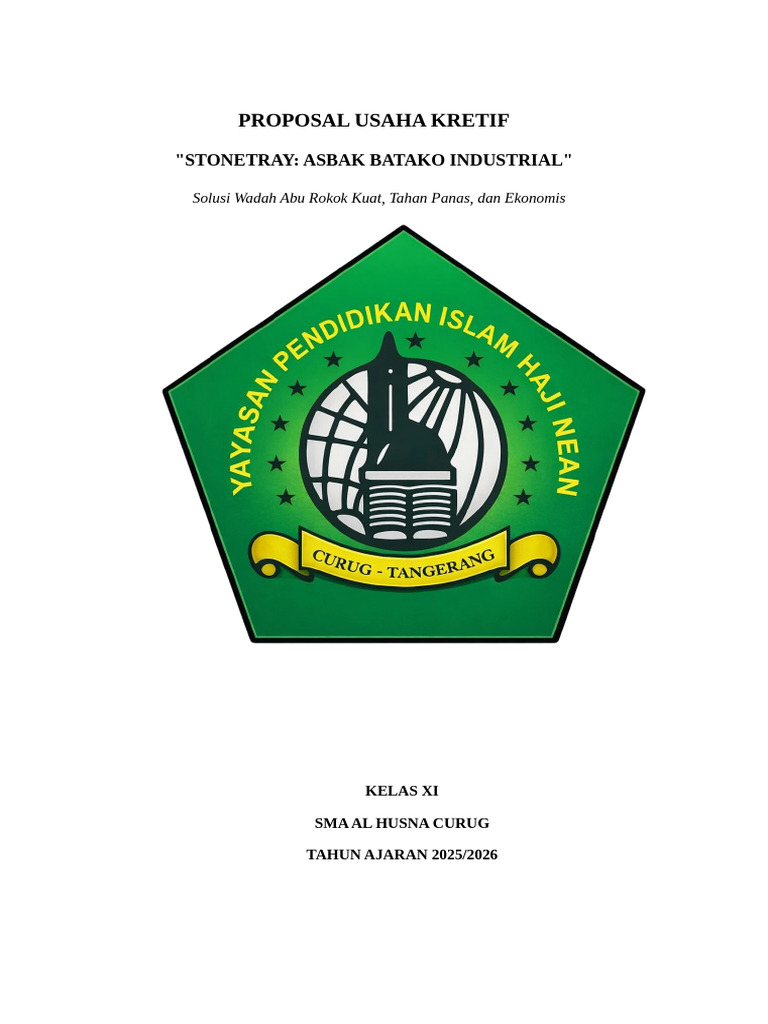 Proposal PKWU - Asbak Batako | PDF