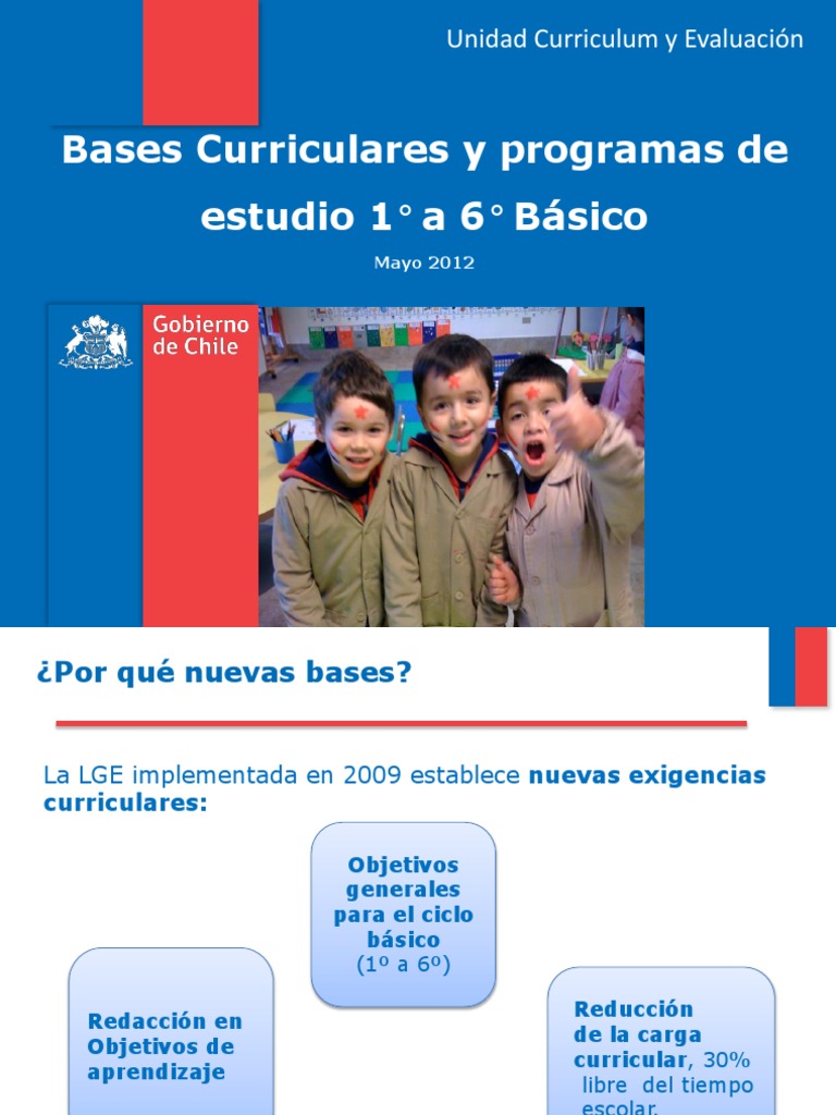 1 - Presentación BASES CURRICULARES | PDF | Plan de estudios | Aprendizaje