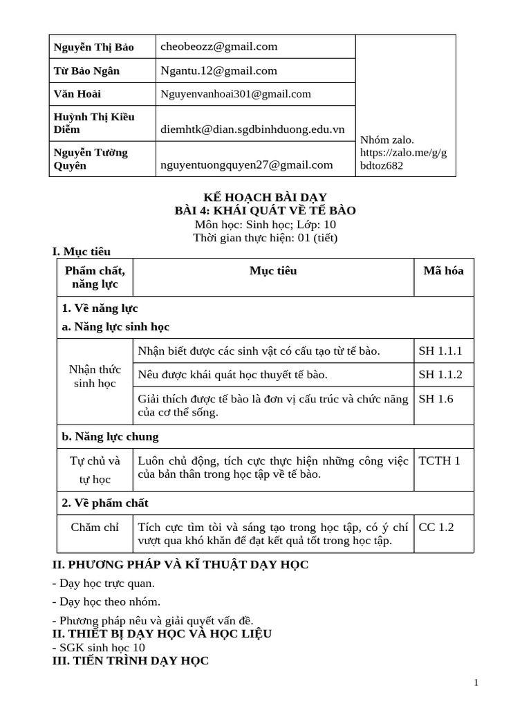 KHBD - SGK-SH10 - Bài 4 | PDF