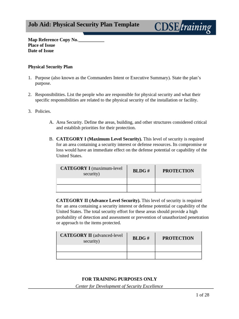 PSP Template | PDF | Physical Security | Securities