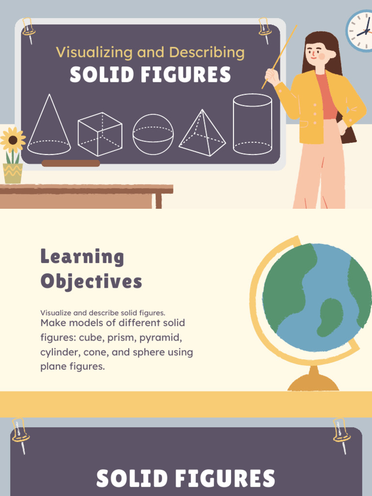 Purple Blue Yellow Illustrative Solid Figures Math Presentation ...