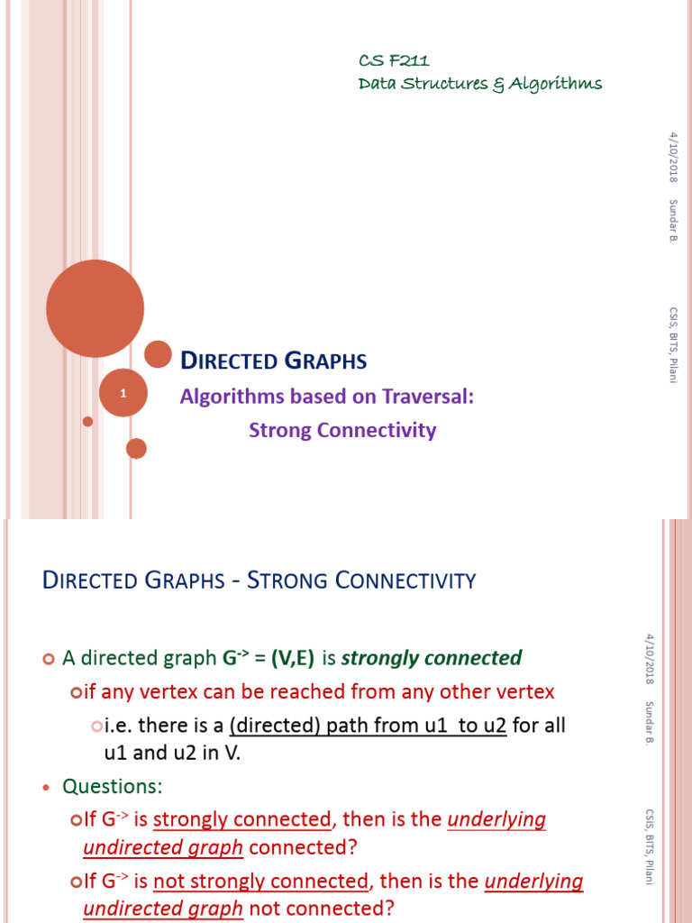 Lec29a Directed Graph Traversal | PDF | Mathematical Relations ...