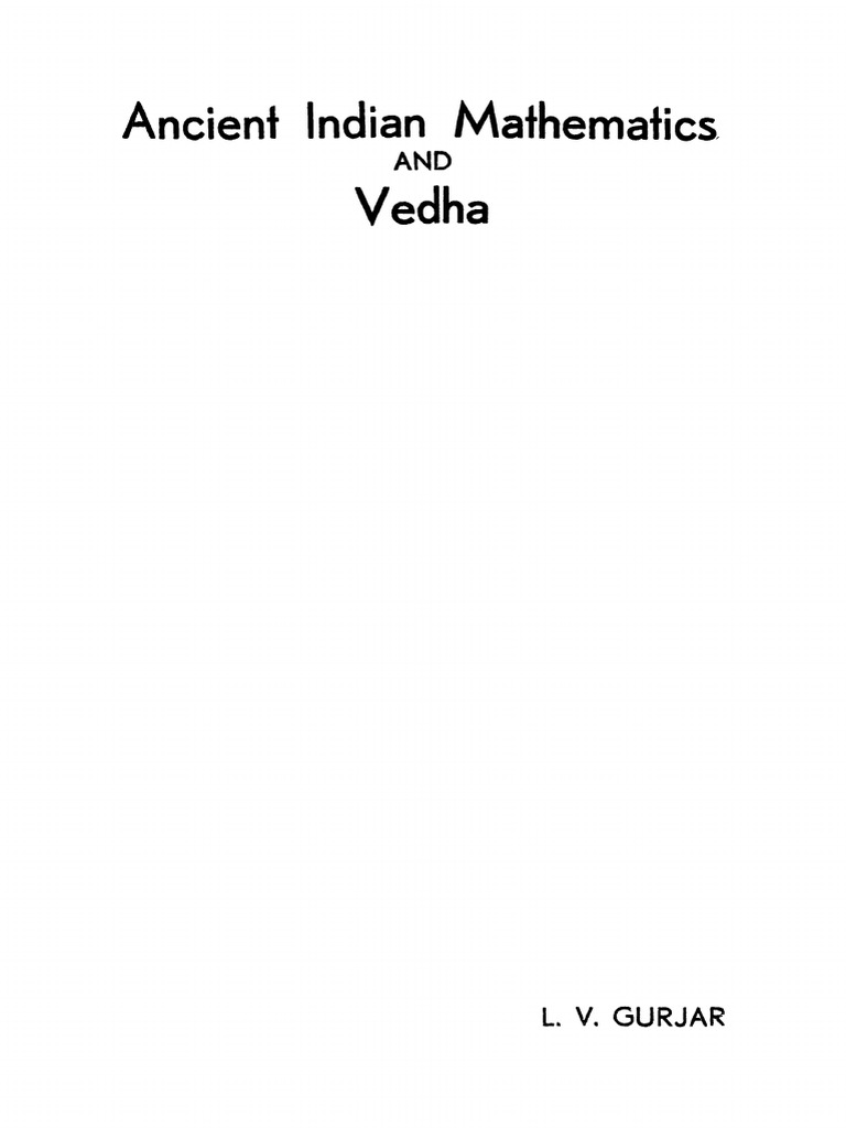 Ancient Indian Mathematics and Veda | PDF