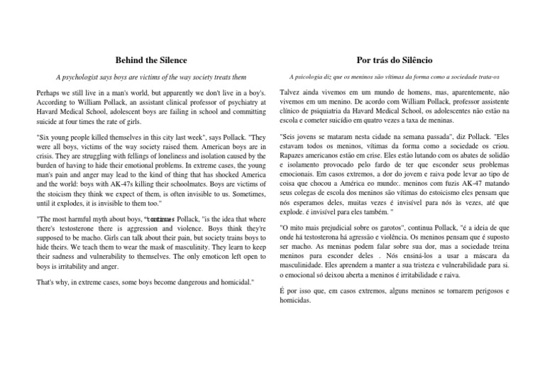 Behind The Silence | PDF | Psychological Concepts | Behavioural Sciences