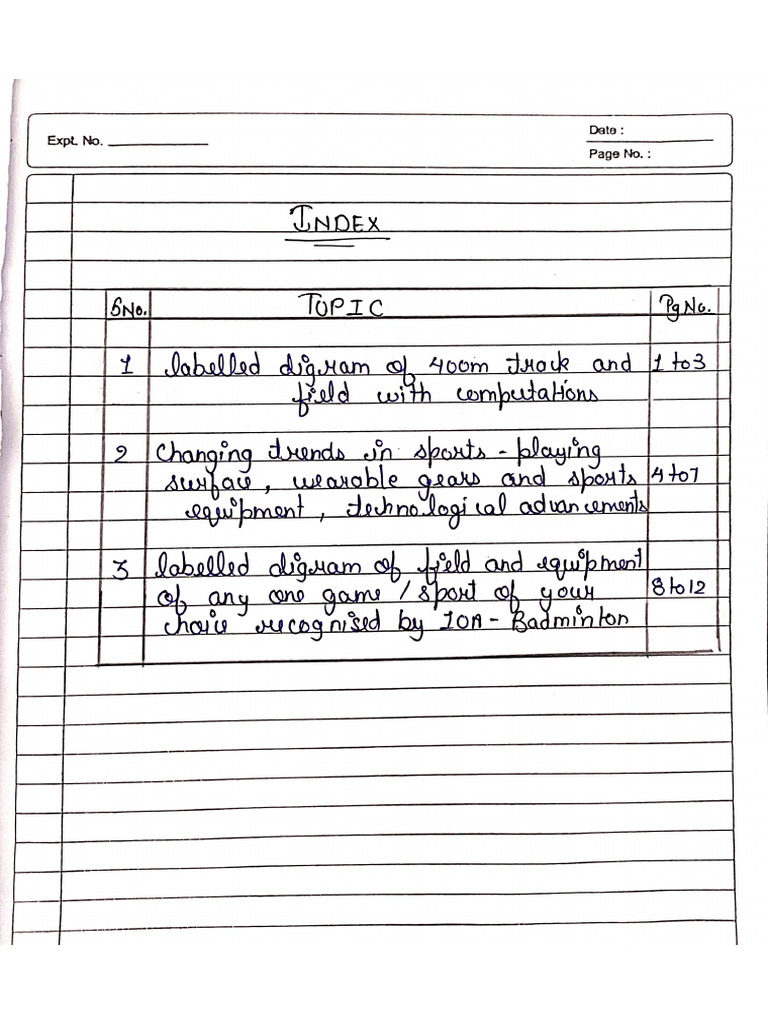 Class 11 Pe Practical File | PDF