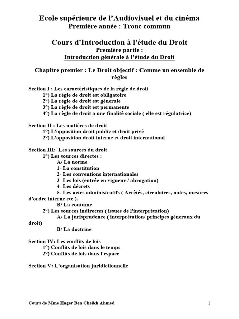 Cours D'introduction Au Droit | PDF | Justice | Crime et violence