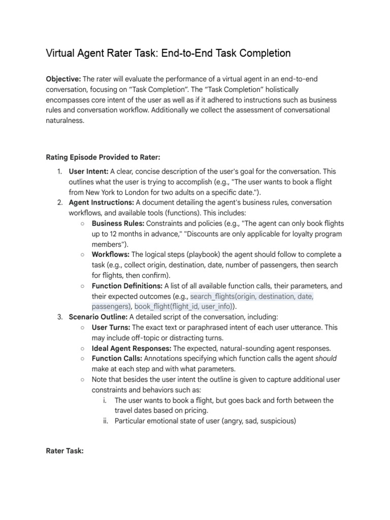 [Agent Facing] - Virtual Agent Rater Task_ End-To-End Task Completion ...