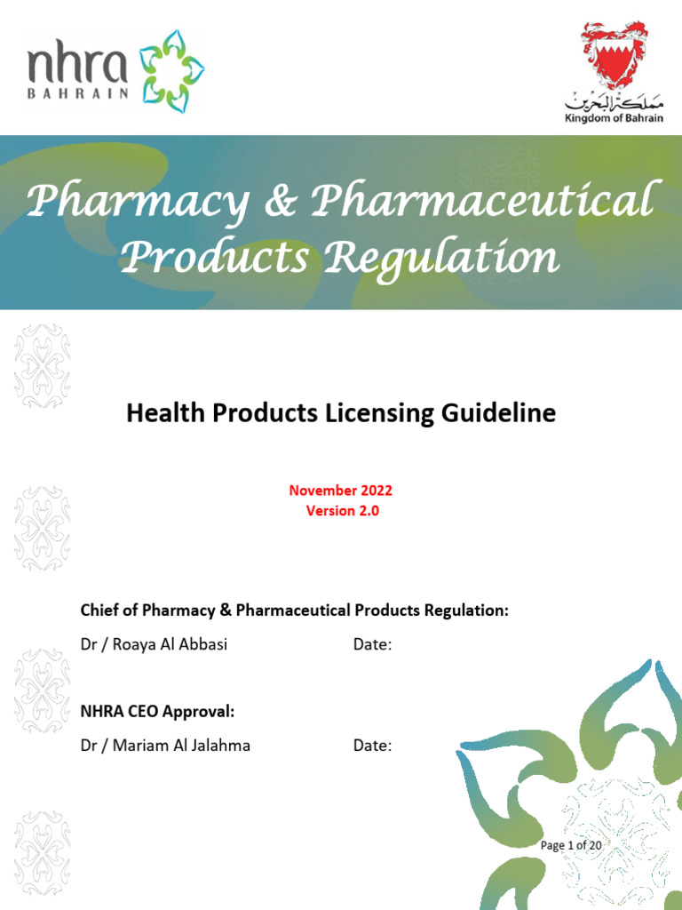 PPR Guideline Health Products Licensing Guideline V 2.0 2022 | PDF ...