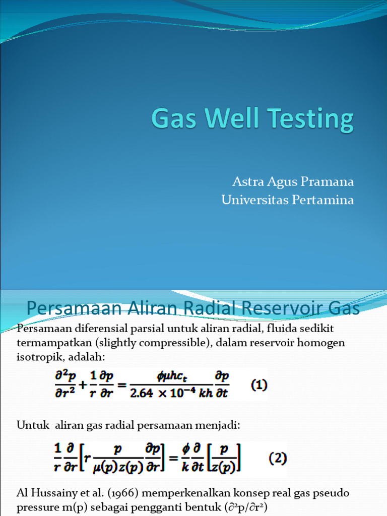 W6a Gas Well Testing | PDF