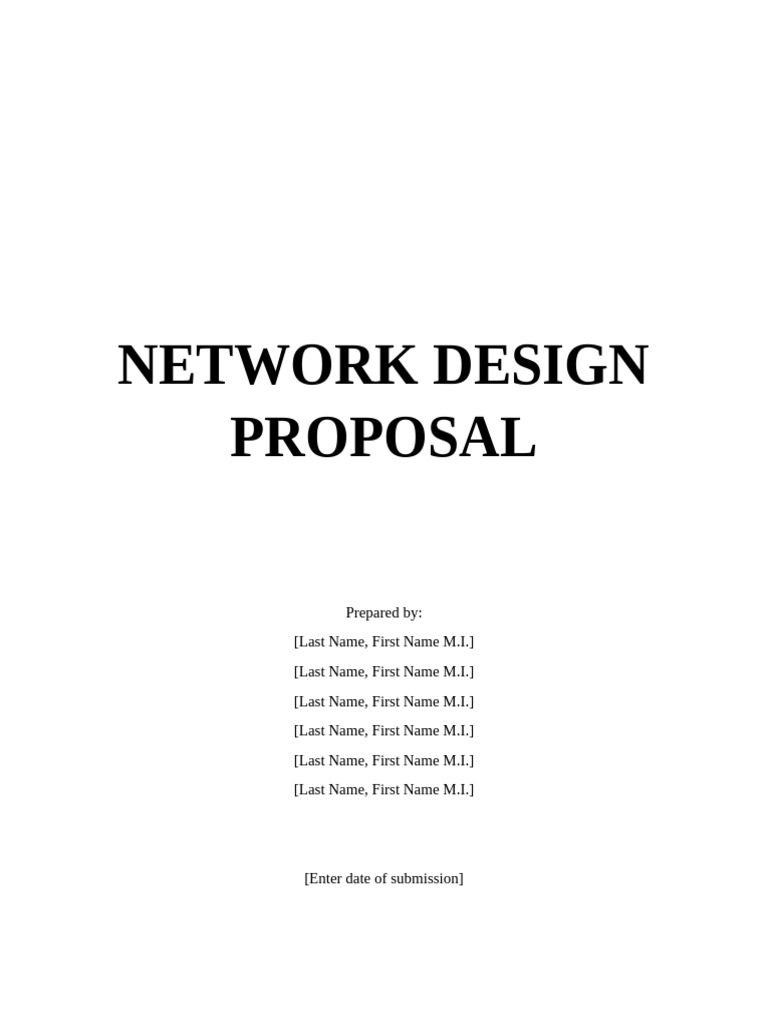 Network Design Proposal Template | PDF | Computer Network | Network ...