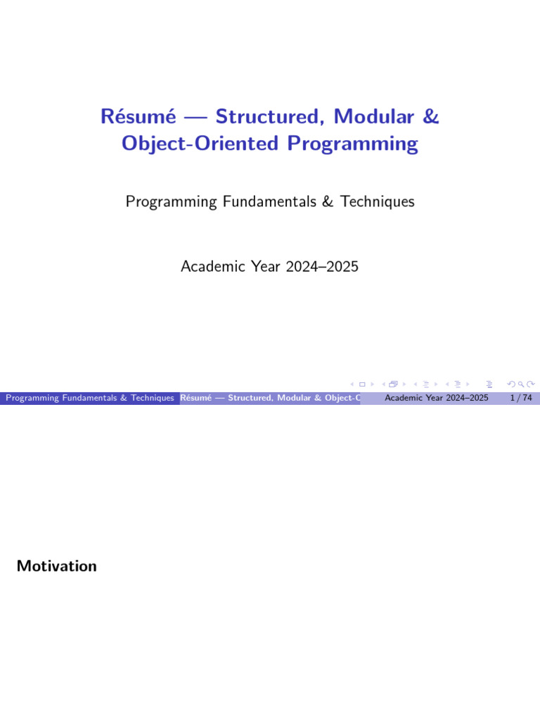 Resumé 01 | PDF | Object Oriented Programming | Method (Computer ...