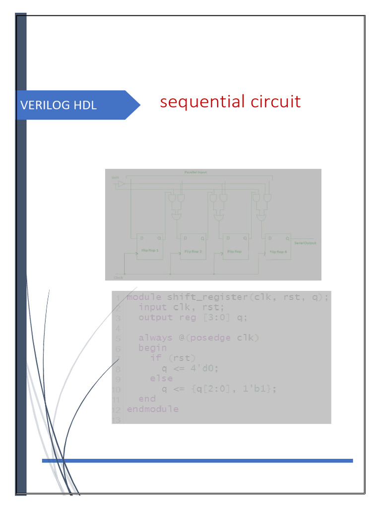 Sequential Circuits by Verilog | PDF | Computer Engineering | Electronics