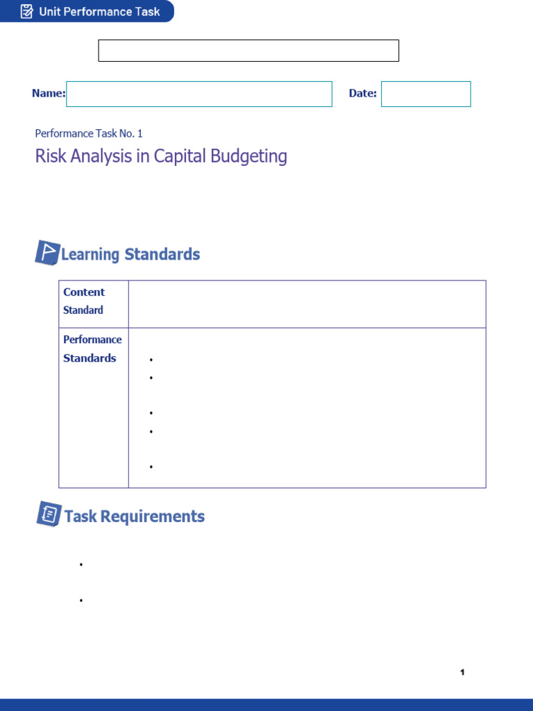 Bf Performance Task 1 q4 | PDF | Net Present Value | Investing