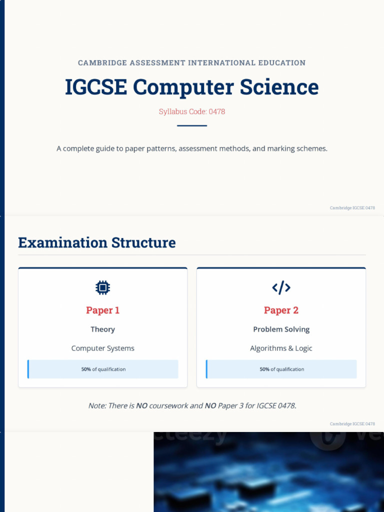 IGCSE Computer Science Lecture | PDF