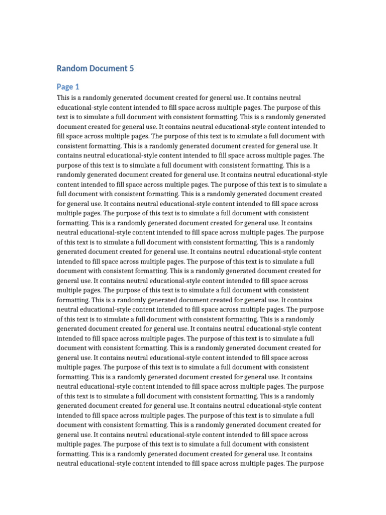 Random Document 5 | PDF | Digital Technology | Randomness