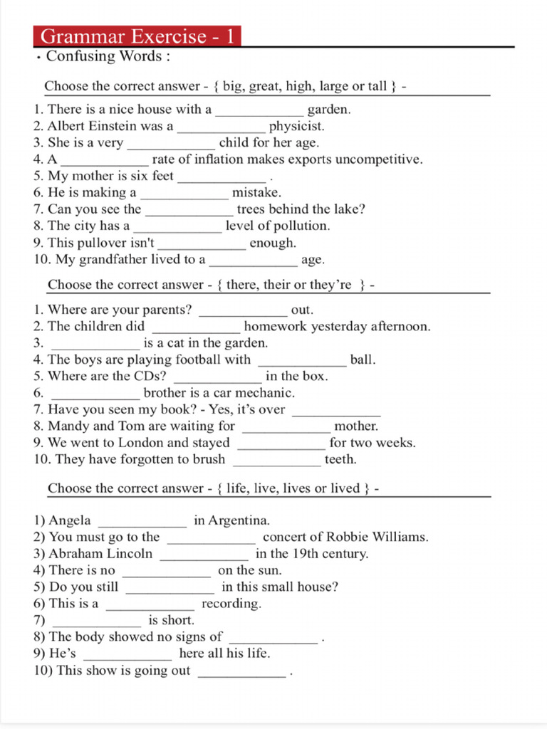 Grade 4 Grammar Exercises | PDF