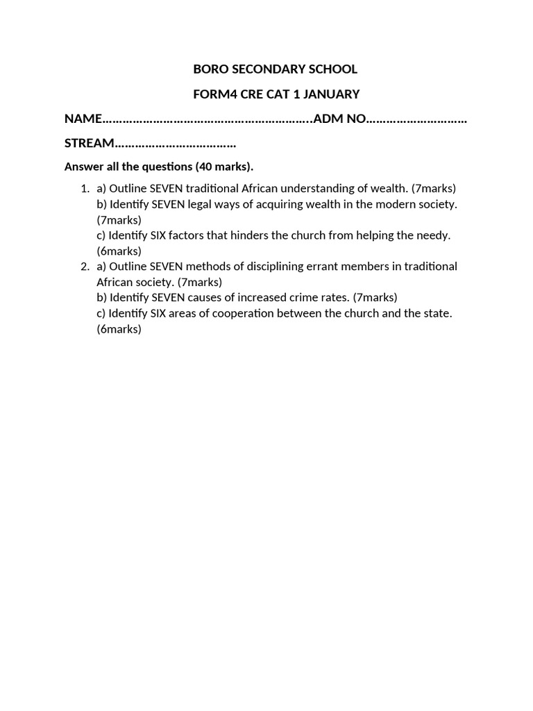 CRE CAT 4 | PDF