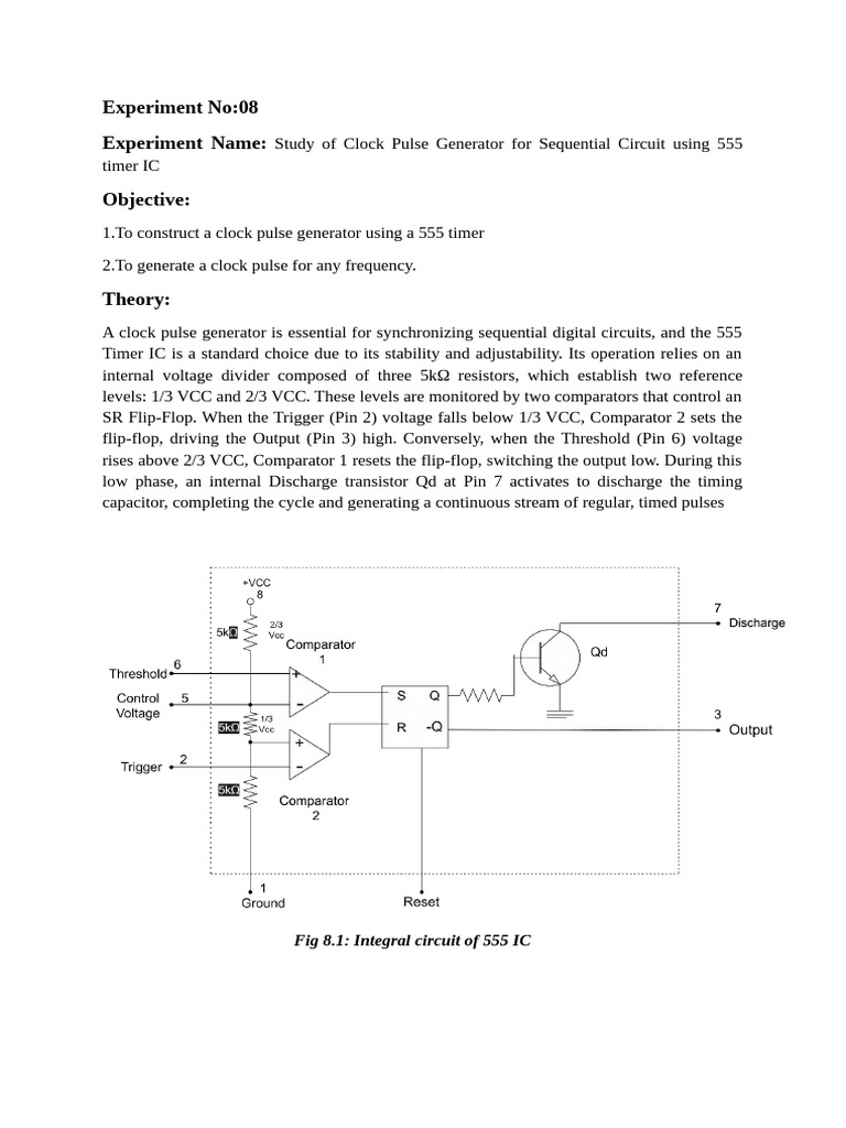 Study of Clock Pulse Generator for sequential circuit using 555 timer ...