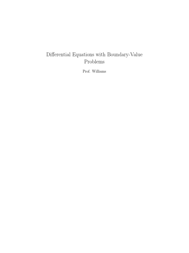 Differential Equations With Boundary | PDF | Differential Equations ...