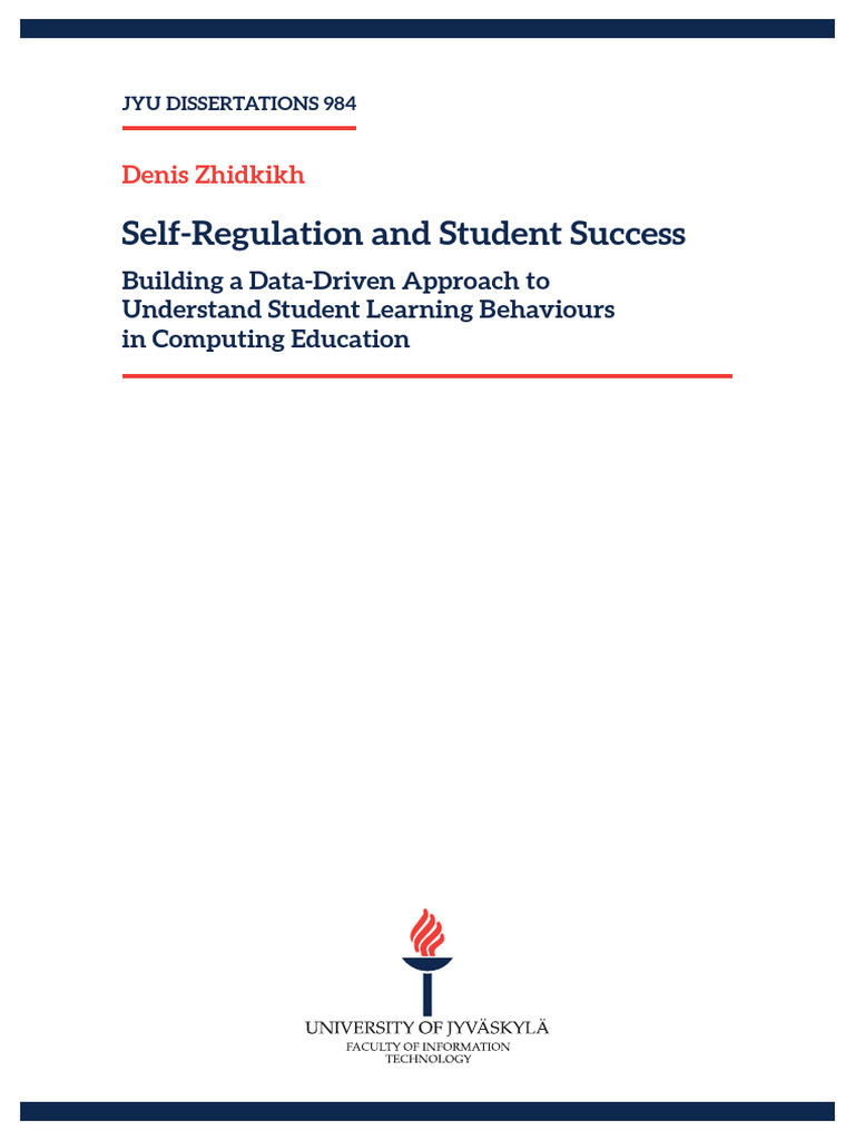[PDF] Self-Regulation and Student Success -- Building a Data-Driven ...