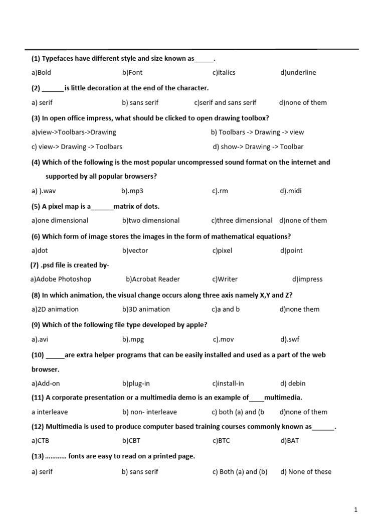 11th Science Set 1 July 2024 | PDF | Serif | 2 D Computer Graphics