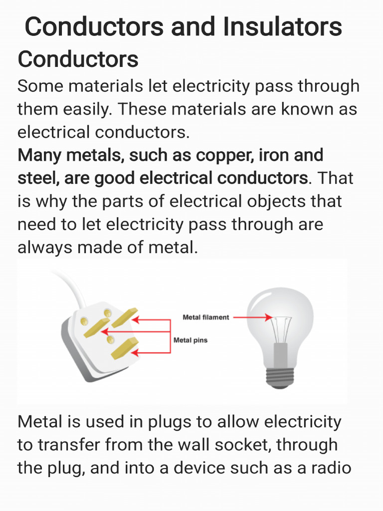 Conductors and Insulators | PDF