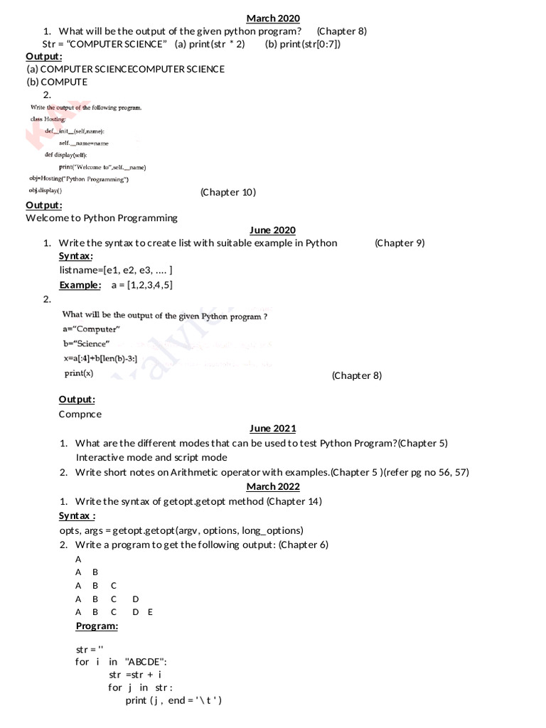 Compulsory Questions | PDF | Boolean Data Type | String (Computer Science)