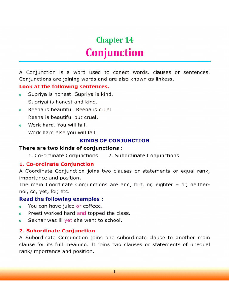 Conjunction Notes For Fair | PDF