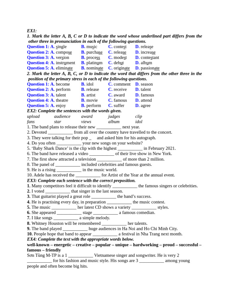 Unit 3-Lesson 1 Homework | PDF