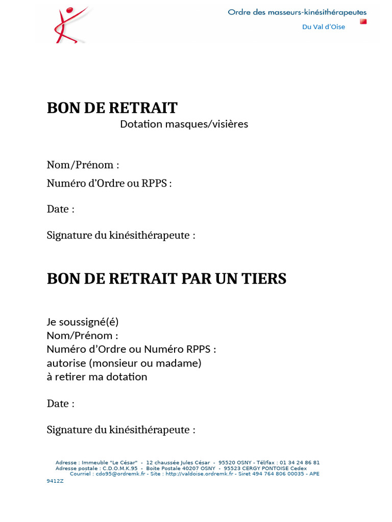 Modele de Bon de Retrait | PDF