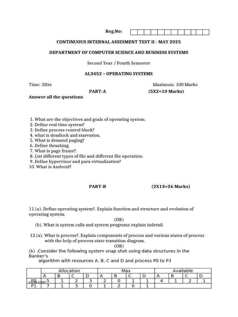 Ads Eiot Ciat - II | PDF | Scheduling (Computing) | Computing