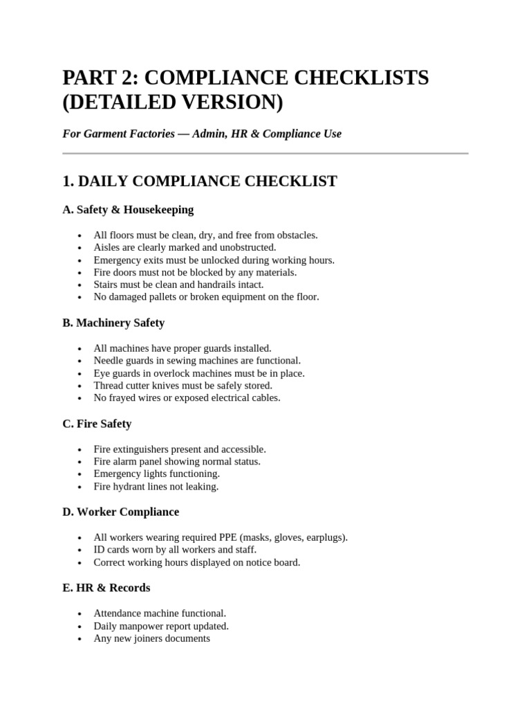 (Part 2) HR, Admin & Compliance | PDF | Personal Protective Equipment ...
