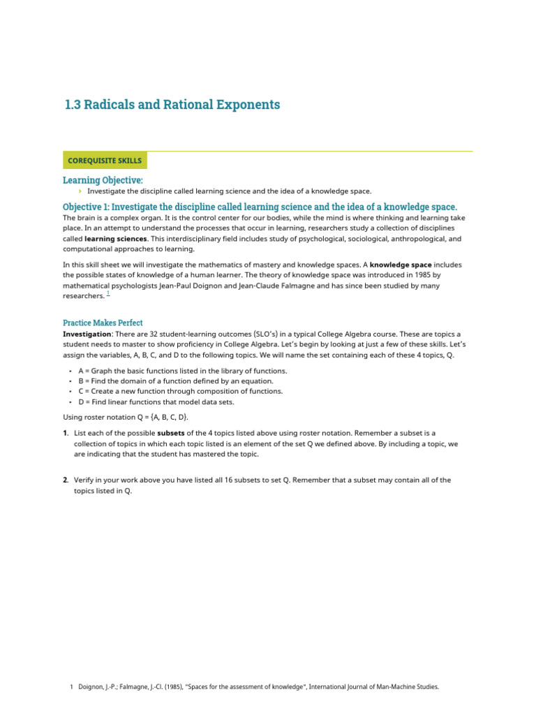 CoReq - Skillsheet - 1.3 Downloaded From | PDF | Function (Mathematics ...