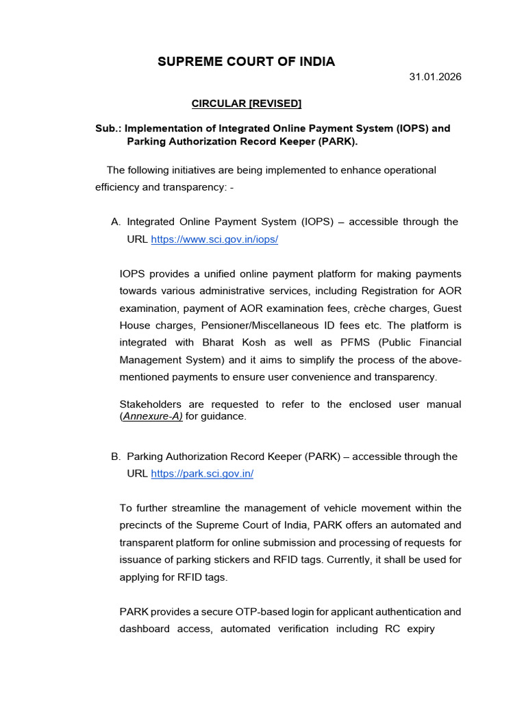 CIRCULAR [REVISED] | PDF