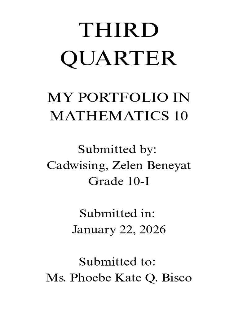 ZC Math Portfolio | PDF